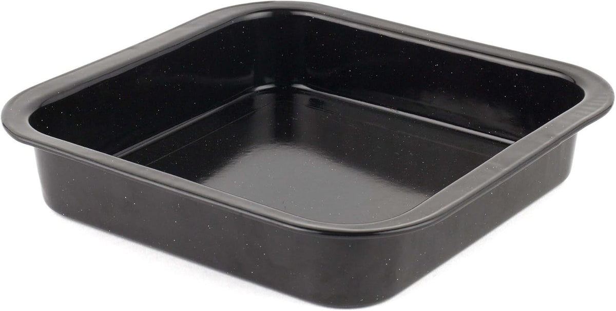 Russell Hobbs CW9161 Romano 34Cm Emaille Bräter - Mit Gitter, Rechteckige Auflaufform Mit Rost, Spülmaschinenfest Ofenform, Grill Auflaufform, Bratform Für Backofen Ofenbeständig Bis 230 Grad Formen und Tabletts zum Backen Naty Shop 26Cm Quadratischer Bräter