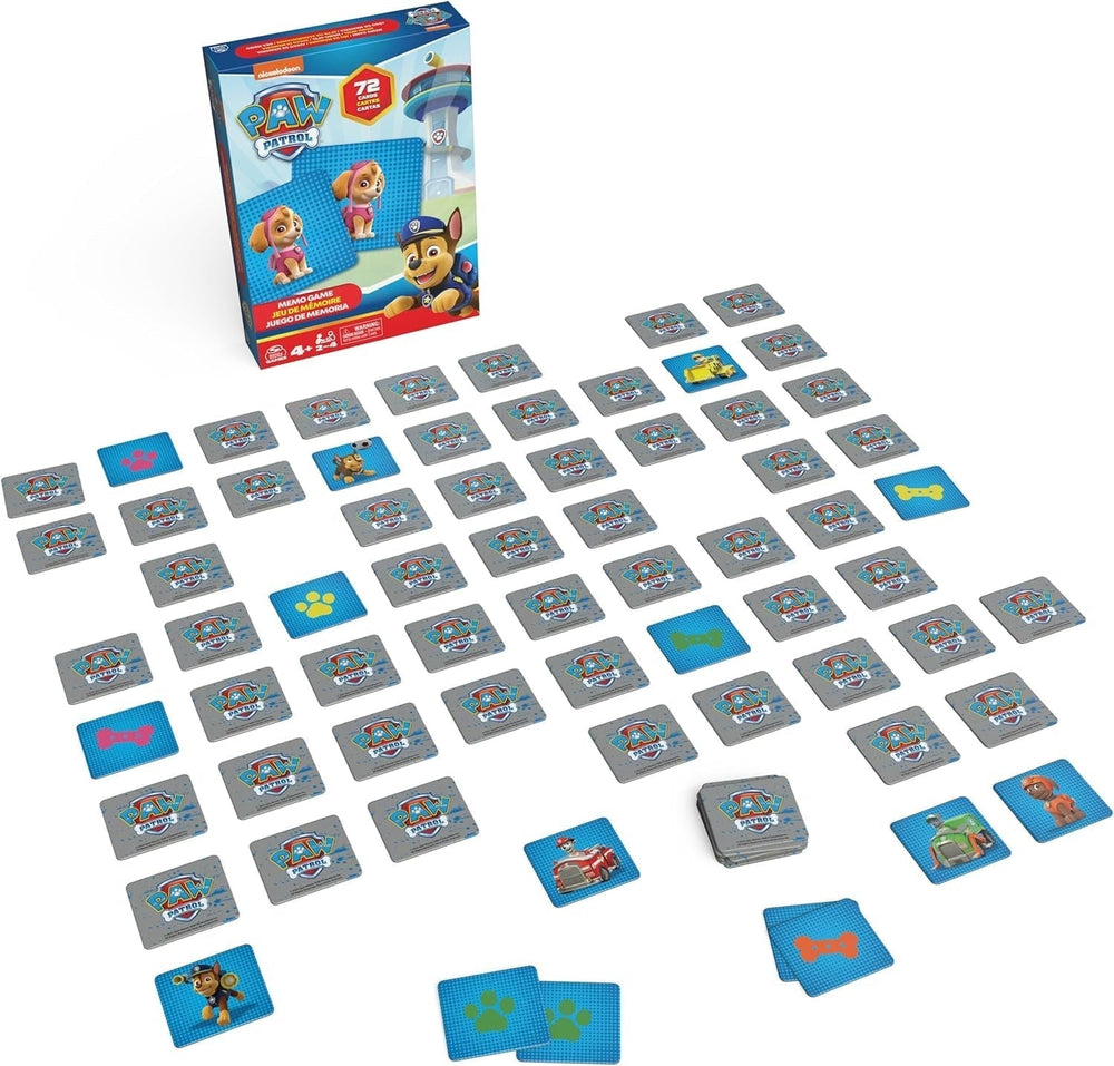 Spin Master Paw Patrol-Spiele, Memory-Spiel, Paw Patrol-Spielzeug, Chase, Stella, Marcus, Ruben, Memory-Spiele mit Büchern, für Kinder ab 4 Jahren, Actionfiguren, Naty Shop