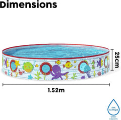 Piscină pentru copii Bestway FillN Fun, lume subacvatică, 152 x 25 cm