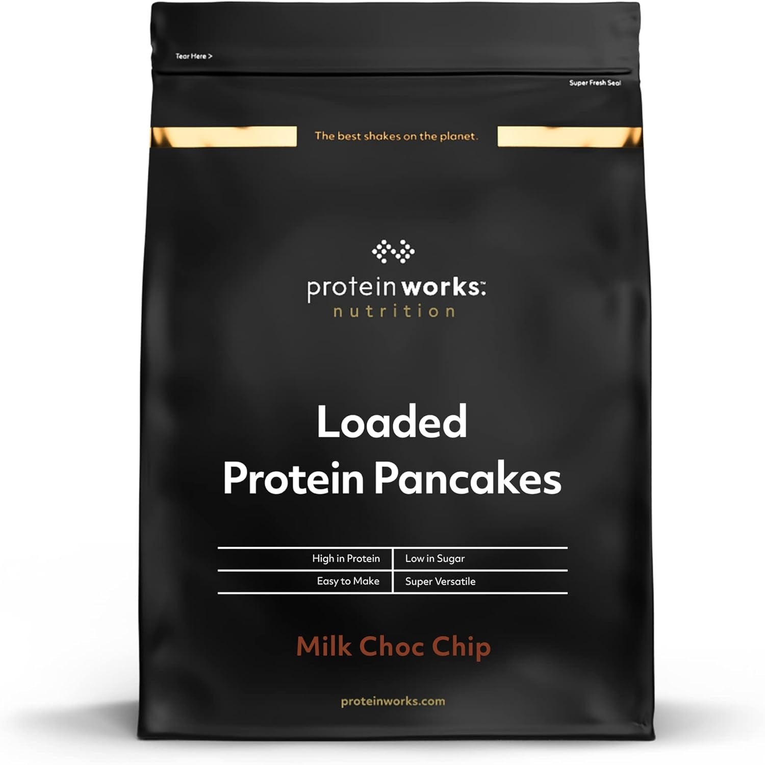 Protein Works – Proteinreicher Pfannkuchen | Premium Pfannkuchenmischung | Eiweißpfannkuchen | Protein-Pfannkuchen | 8 Portionen | Natürlich | 500G Mischung zum Backen und Kochen Naty Shop 500 G (1Er Pack) Natürlich