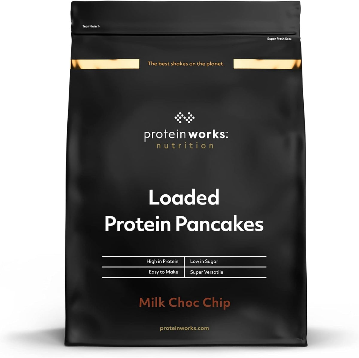 Protein Works – Proteinreicher Pfannkuchen | Premium Pfannkuchenmischung | Eiweißpfannkuchen | Protein-Pfannkuchen | 8 Portionen | Natürlich | 500G Mischung zum Backen und Kochen Naty Shop 500 G (1Er Pack) Natürlich