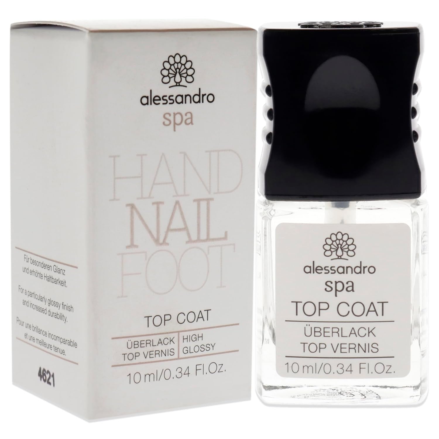 Spa Top Coat - Strat superior cu uscare rapidă pentru sigilarea ojei, protecție și strălucire pentru unghii, 10 ml