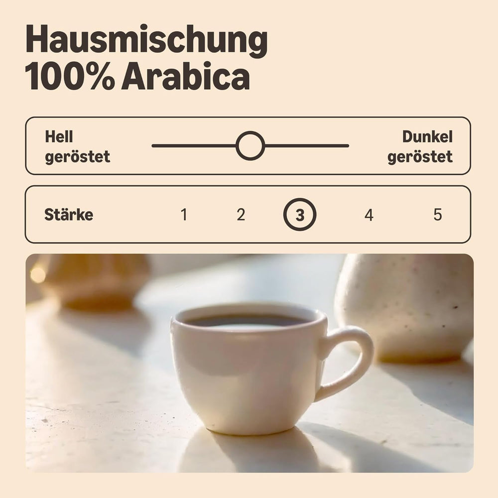 by Amazon Kaffeebohnen, Mittlere Röstung, 100% Arabica, Amaretto, 2kg (2 Packungen mit 1kg)
