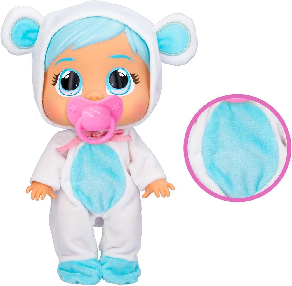 Păpușa Cry Babies Loving Care Kristal, păpușă bebelușă Kristal Loving Care cu 3 accesorii pentru joaca de-a doctorul, îngrijire și îngrijire, plânge cu lacrimi adevărate, jucărie pentru copii de la 18 luni