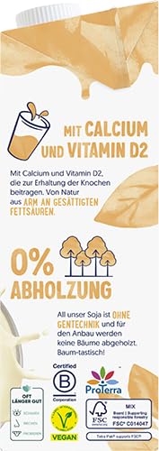 Alpro Vanille-Sojamilch 8x1L – Vegan und reich an Kalzium