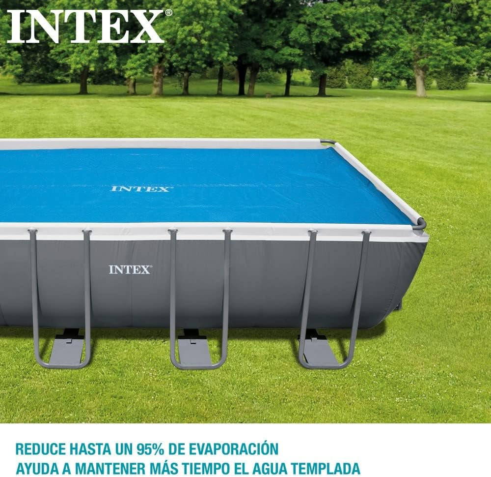 Husă solară Intex pentru saltea dreptunghiulară Ultra Frame 549 x 274 cm, grosime 160 microni, dimensiuni fabricate: 538 x 253 cm, 28016, albastră