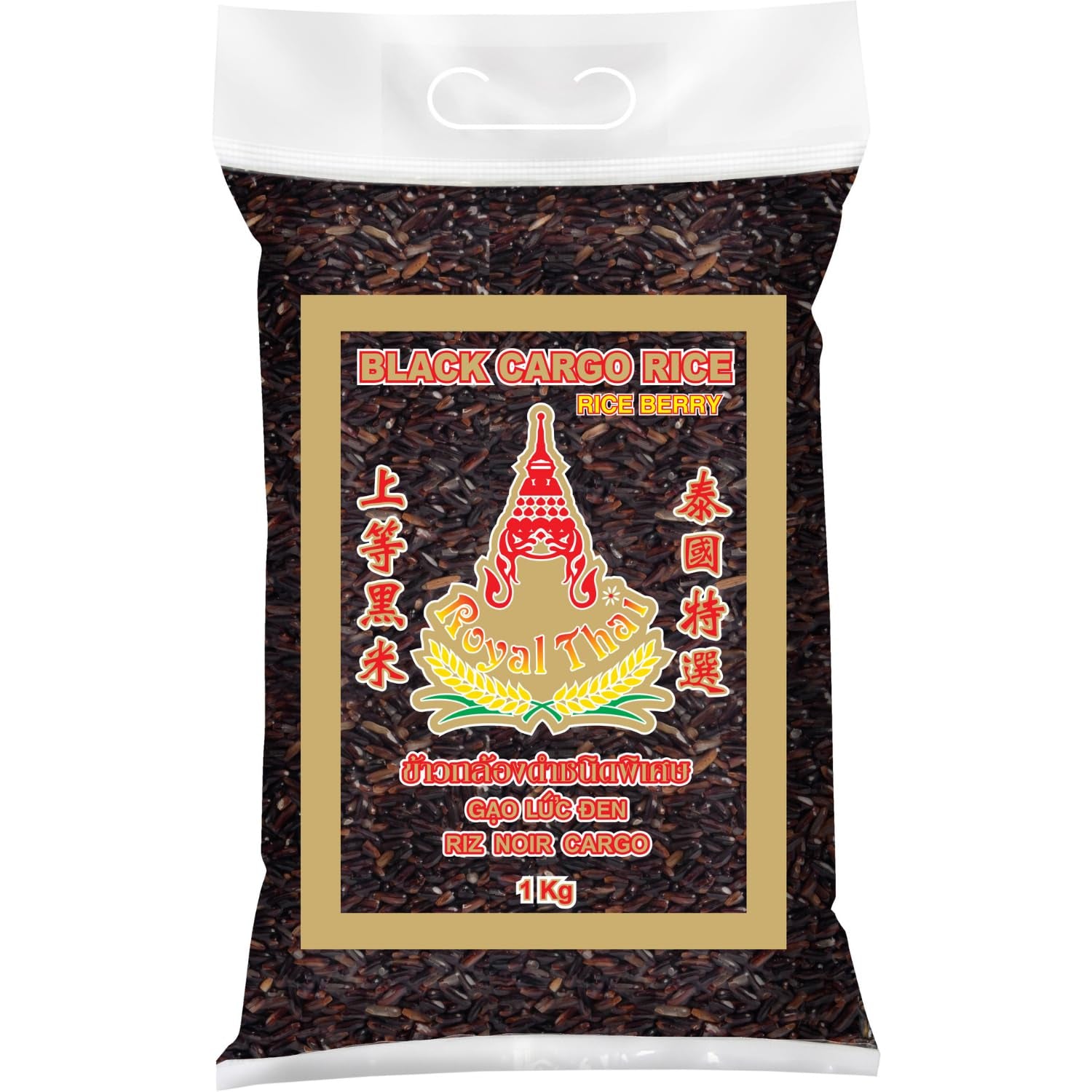 ROYAL THAI RICE – Langkörniger schwarzer Reis (Reiskörner) – 1 x 1 kg