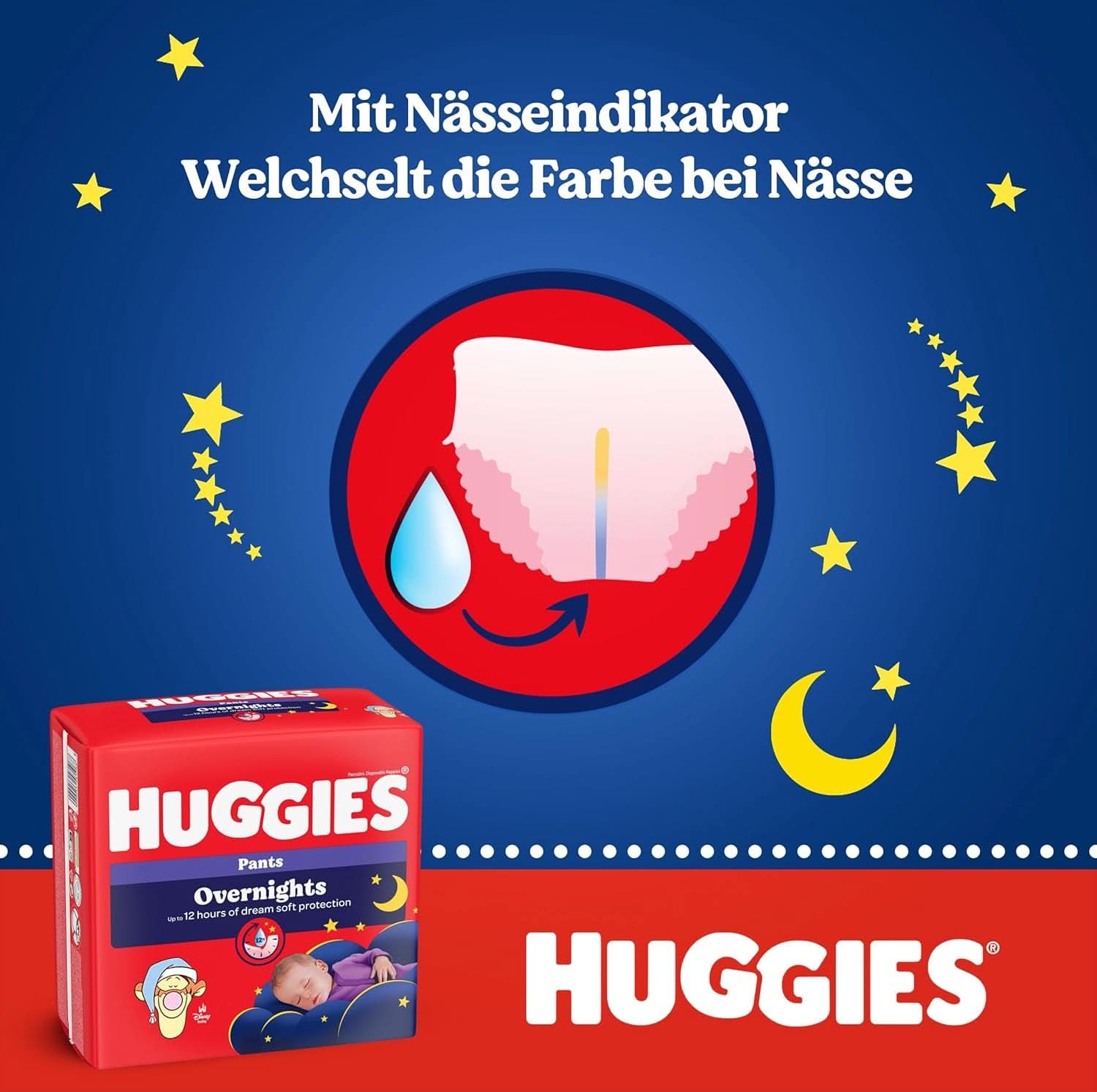 Huggies Night Pants Größe 6 (15-25 kg), Monatswindelbox, 88 Stück Mutter und Baby Naty Shop