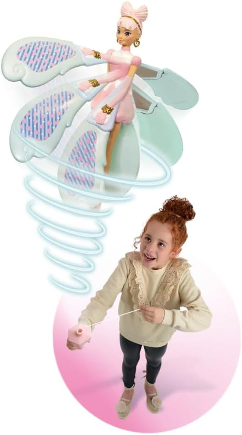 Lansay - Sky Dancers - Candy Cutie Puppe - Magische Fliegende Feenpuppe für Kinder ab 6 Jahren - Fee-Puppe, die mit ihrem Schnur-Launcher in die Luft fliegt - Funktioniert ohne Batterien