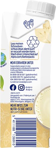 Alpro Vanille-Sojagetränk – vegan, laktosefrei, mit Vitaminen