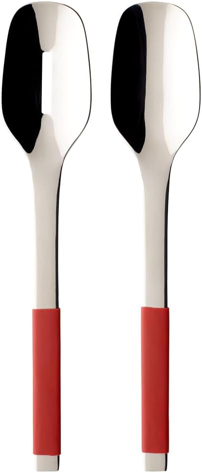 Villeroy und Boch - S+ Taupe Hochwertiges Besteckset aus Edelstahl mit Silikongriff Naty Shop Rotes Besteck