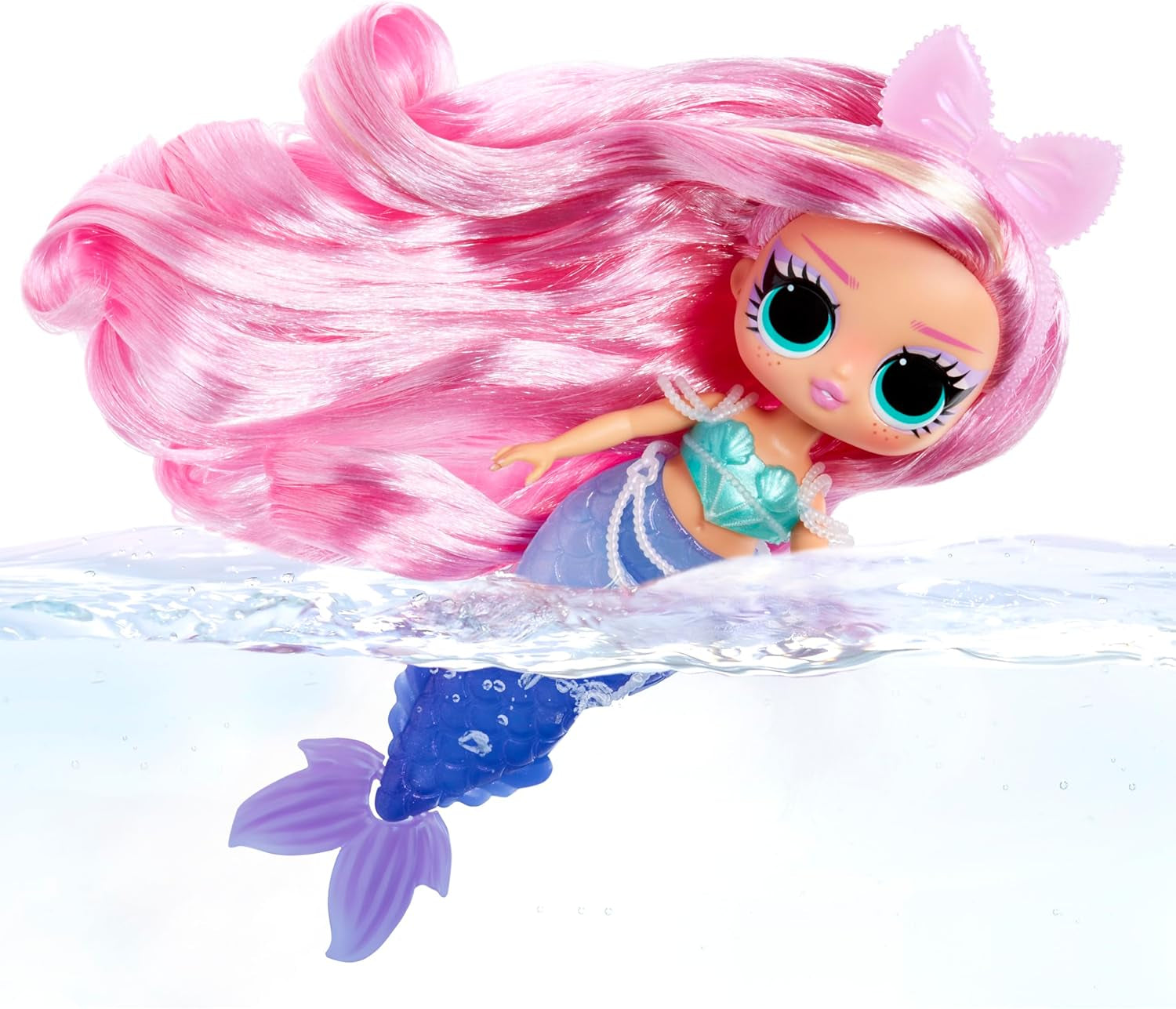 LOL Surprise! Tweens - Sirena Lola Waves - Păpușă de modă cu coadă care își schimbă culoarea, aripioară mobilă și accesorii frumoase - Jucărie pentru copii și colecționari cu vârsta de 4 ani și peste