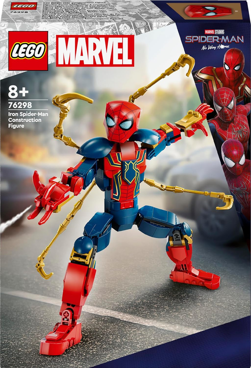 Figurină de construcție LEGO Marvel Iron Spider-Man, jucărie de acțiune cu supereroi pentru copii cu vârsta peste 8 ani, băieți și fete, set cu armură, model construibil, idee de cadou Avengers pentru fanii filmelor Marvel 76298 Seturi de constructie Besuche den LEGO-Store