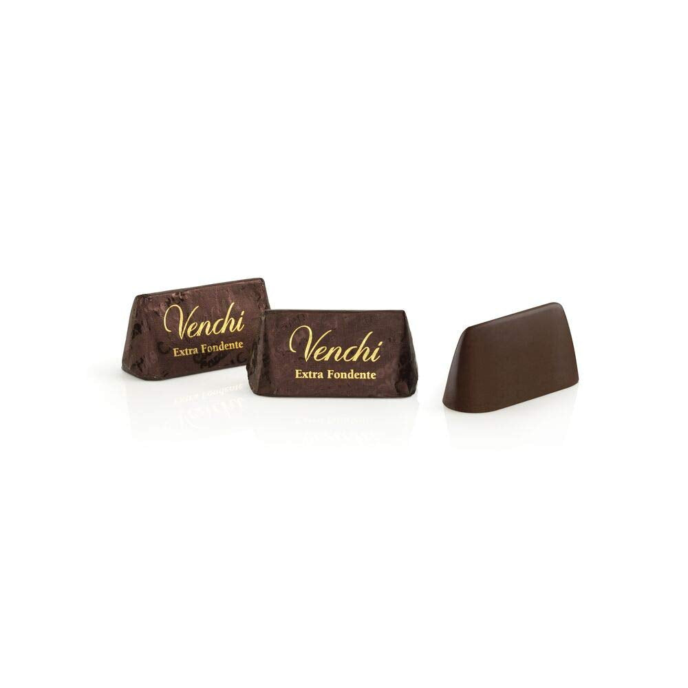 Venchi Gianduiotti Extra Black 1 kg – piemontesische Schokolade mit 75 Prozent Kakao und Haselnusspaste g.g.A., vegan, glutenfrei