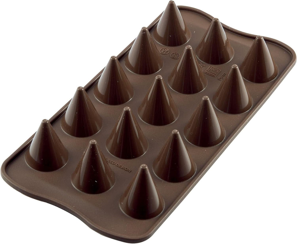 Silikon-Pralinenform Silikomart Cone Ø 2,6 x H 2,8 cm, 7,5 ml, 15 Mulden (SCG20) Kitchen Naty Shop Scg20 Cones