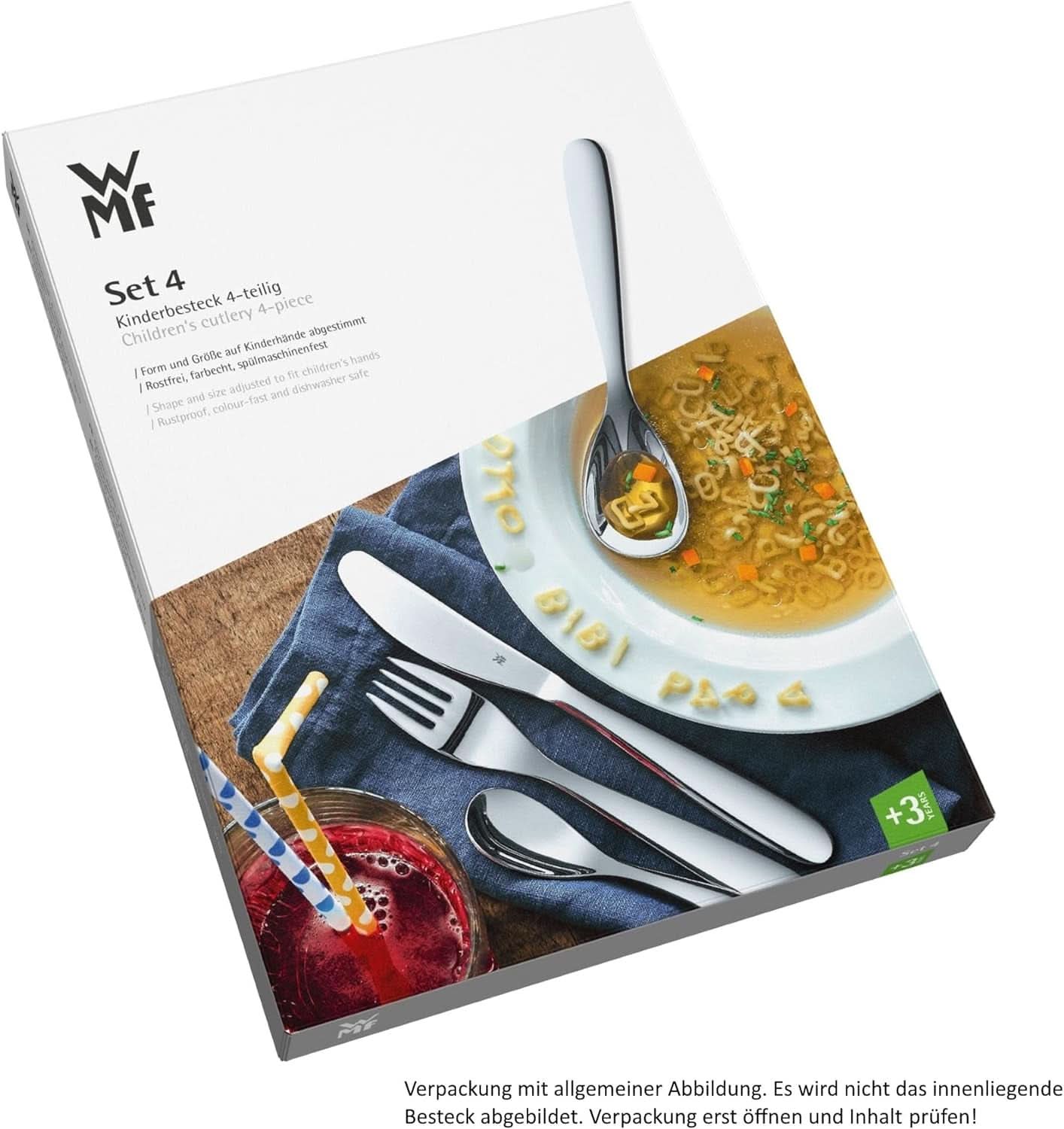 WMF Animals Edelstahlbesteck für Kinder, 4-teilig, poliert Cromargan Kitchen Naty Shop
