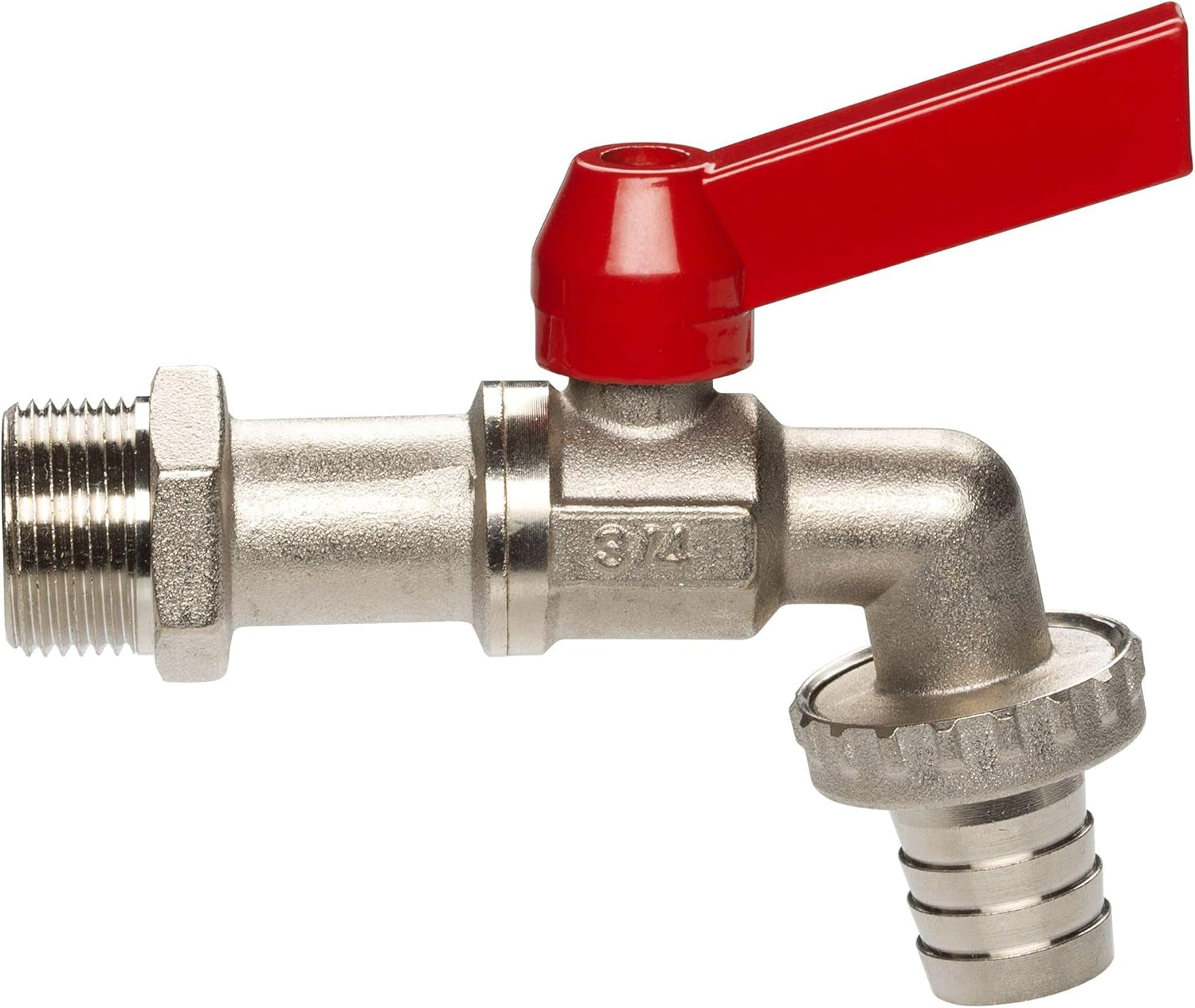 Robinet cu bilă Gardena: Robinet pentru uz interior și exterior, filet de 33,3 mm (G 1 inch), pentru furtunuri de 19 mm (3/4 inch) (7333-20)