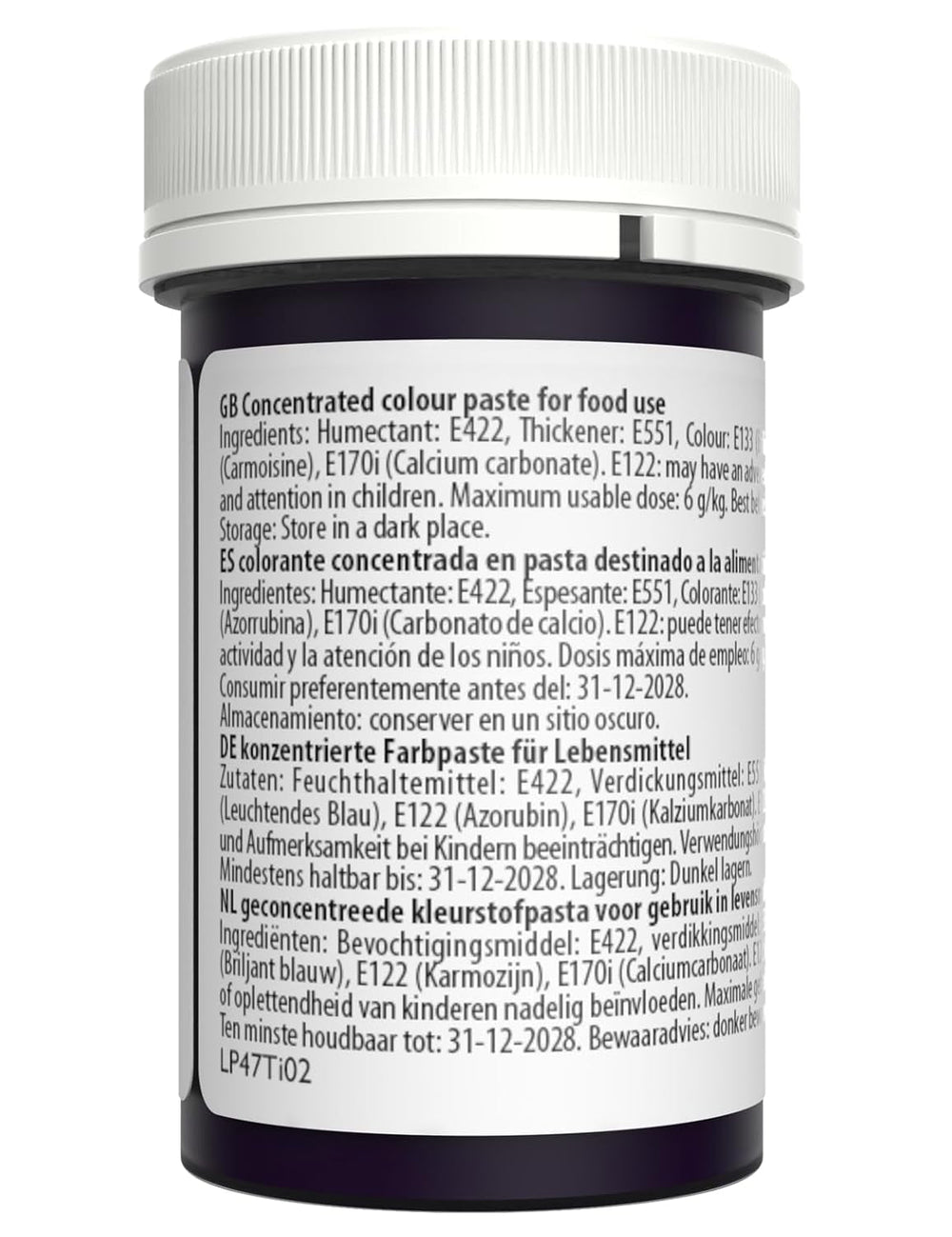 Colorant alimentar Sugarflair pentru paste, culoare violet pastel, colorant alimentar pentru paste, fondant și marțipan, culori concentrate Spectral - 25 g