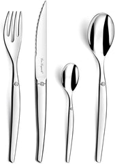 Lou Laguiole Jet – 24-teiliges Besteckset, polierter Stahl, Küche Naty Shop