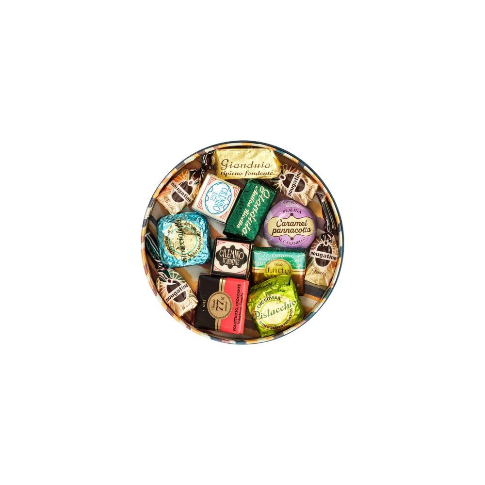 Venchi – Cutie cadou mică Murrine cu ciocolată asortată, 138 g, fără gluten, fără coloranți artificiali, fără conservanți, idee de cadou