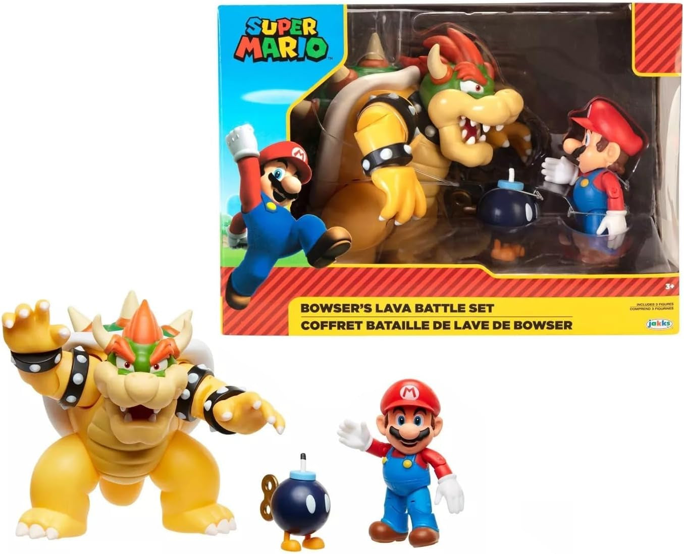Nintendo Super Mario Bowser 18Cm Vs. Mario-Figurenset (Welle 1) Actionfiguren Naty Shop Standardtitel