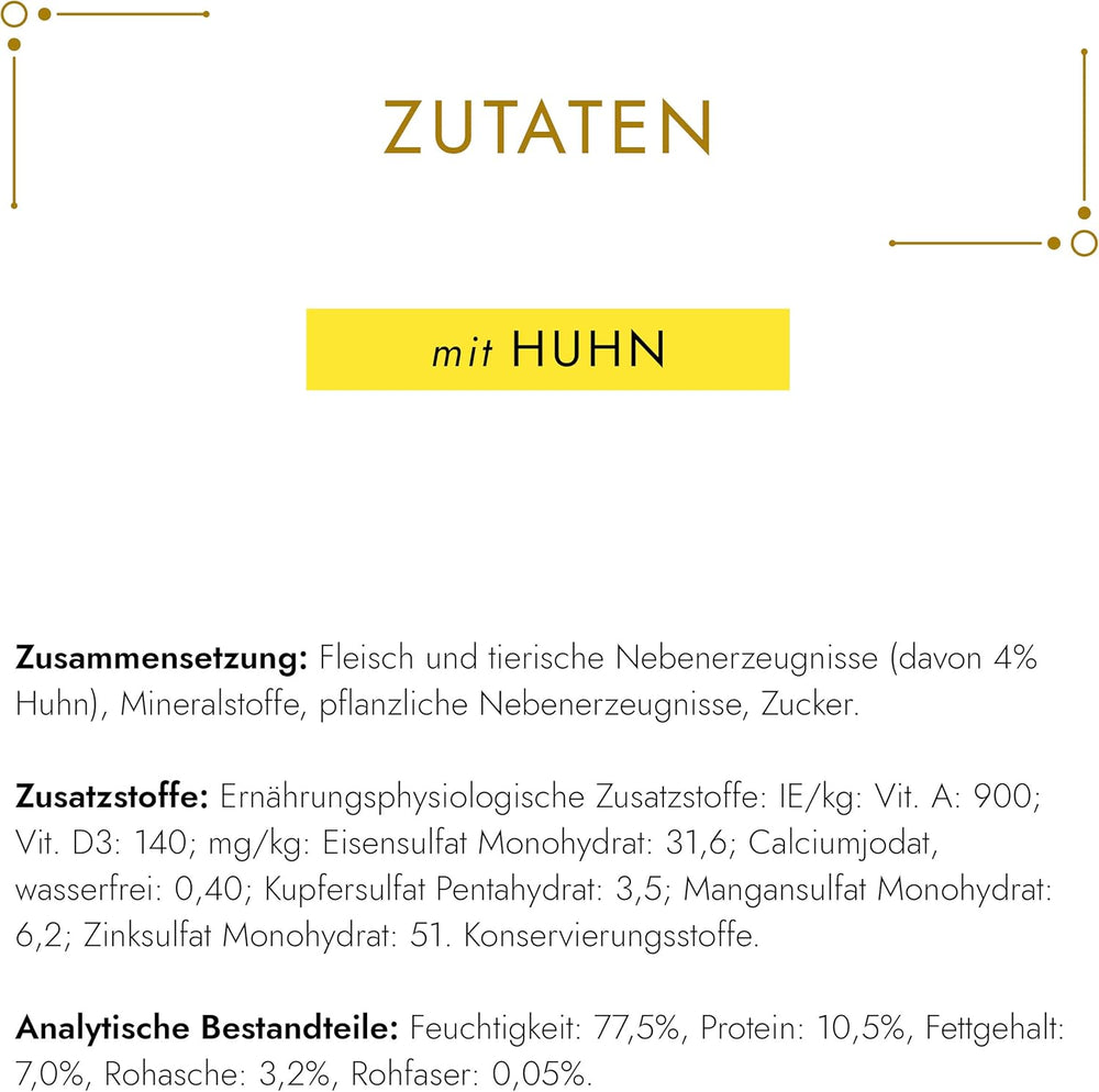 Gourmet Gold Feine Pastete Katzenfutter nass, mit Huhn, 12er Pack (12 x 85g)