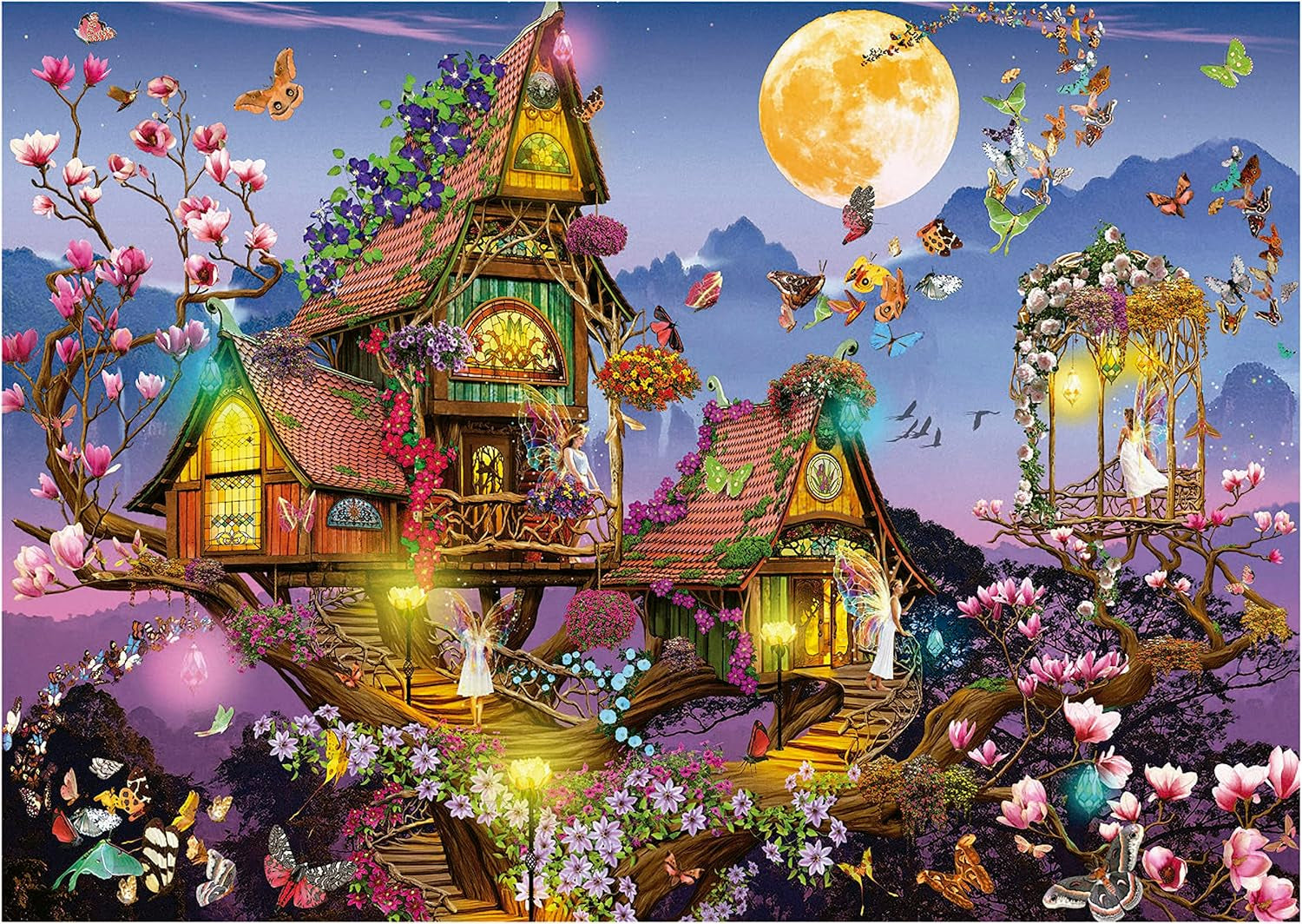 Educa - Puzzle 500 piese pentru adulti | casa zanelor, puzzle 500 piese pentru adulti si copii de la 11 ani, fantezie, basme, zane (19554) Puzzle Naty Shop