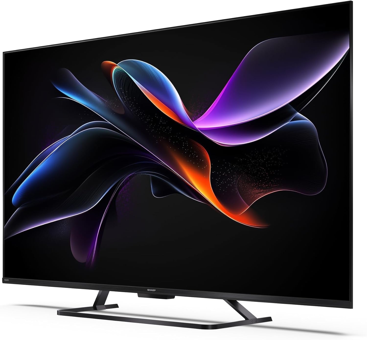 SHARP 50HR7365E – Google TV, 50" UHD, fără ramă, 144 Hz, QLED, HDR10, Dolby Vision HDR, Asistent Google cu microfon, Chromecast, Bluetooth, Dolby Atmos 2x12 W, HDMI 2.1 x4, USB x2, Culoare Negru