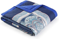 BASSETTI bumbac carouri SABBIONETA culoare BLUE B3 dimensiunea 135X190 Plapumi si pilote Naty Shop