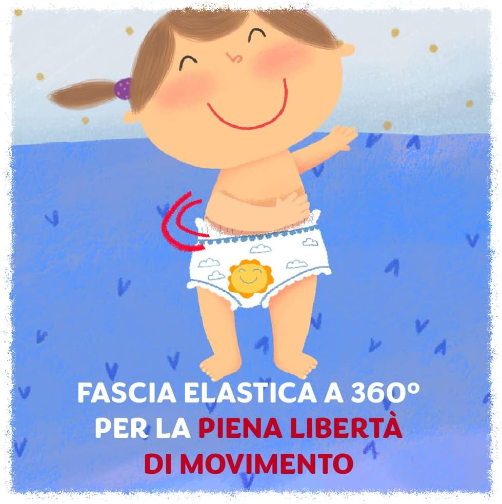 Scutec Pampers Sol e Luna Maxi, mărimea 4 (8-15 kg), 60 de scutece