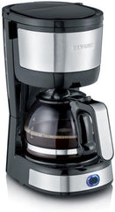 Espressor compact SEVERIN, cafea aromată cu aparatul de cafea pentru până la 4 cești, espressor cu filtru și filtru oscilant permanent, oțel inoxidabil/negru, KA 4808