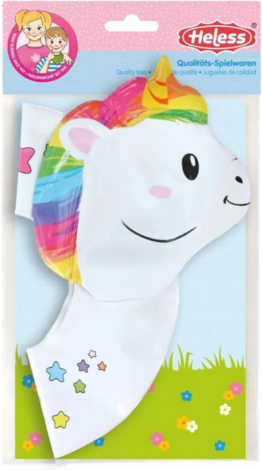 Heless 6601 - Schwimmring für Puppen Einhorn Henri, Größe 28-35 cm, für Badespaß im Pool, im See und der Badewanne