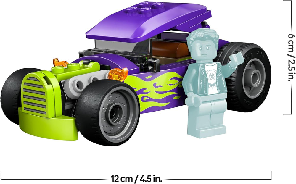 LEGO City Hot Rod - Race Car Toy w/a Driver Minifigure & Folding Roof - Fine Motor Skills Building Set - Small Birthday Gift Idea for 5+ Year Old Boys - 60485