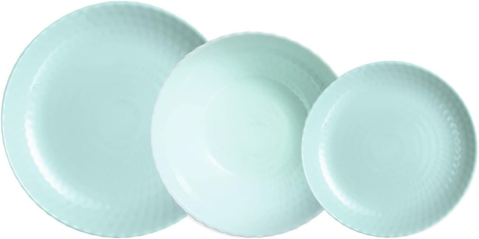 Pampille Türkis Opal Geschirr 18 Teile – 6 Personen Geschirrsets Naty Shop Standardtitel