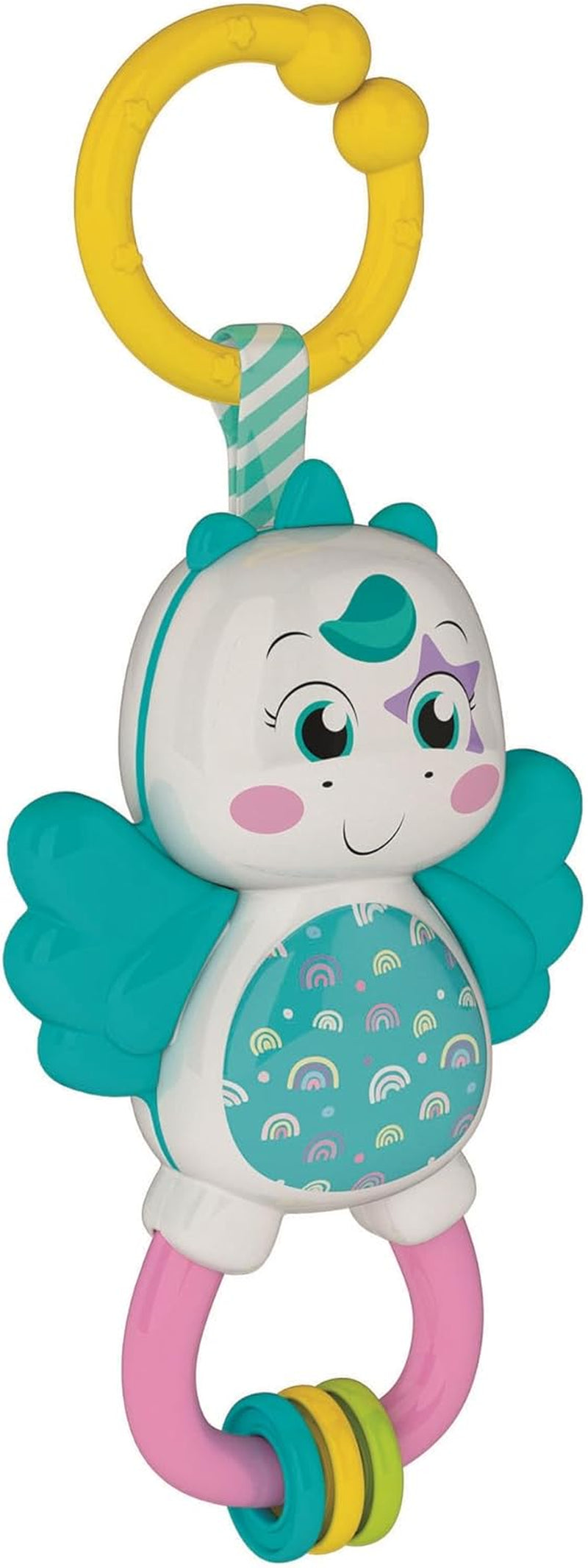 Clementoni 17778 - Little Unicorn Rattle - Sonaglio Neonato Con Massaggiagengive, Giocattolo Bambini 3 Mesi, Rafforza Le Capacità Motorie E Sensoriali - Made in Italy Jucarii Bebe Naty Shop