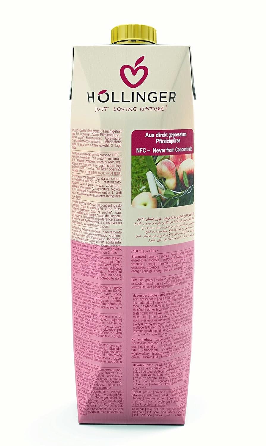 BIO Pfirsich, 1 Liter Alkoholfreie Getränke Naty Shop