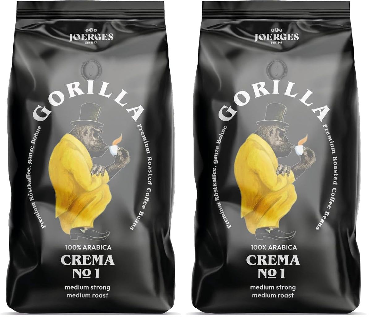 Joerges dark_roast, Espresso  Crema No.1, 1 kg (Packung mit 2)