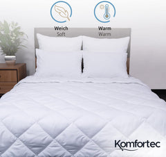 Komfortec Summer Blanket 135X200 Cm, 170Gsm, Pătură subțire și ușoară pentru vară, pătură antialergică, albă Plapumi si pilote Naty Shop