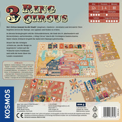 KOSMOS 684648 3-Ring Circus Erwachsenen-Brettspiel, 12+, Strategiespiel, 1–4 Spieler, Gesellschaftsspiel, USA, reisender Zirkus, spätes 19. Jahrhundert