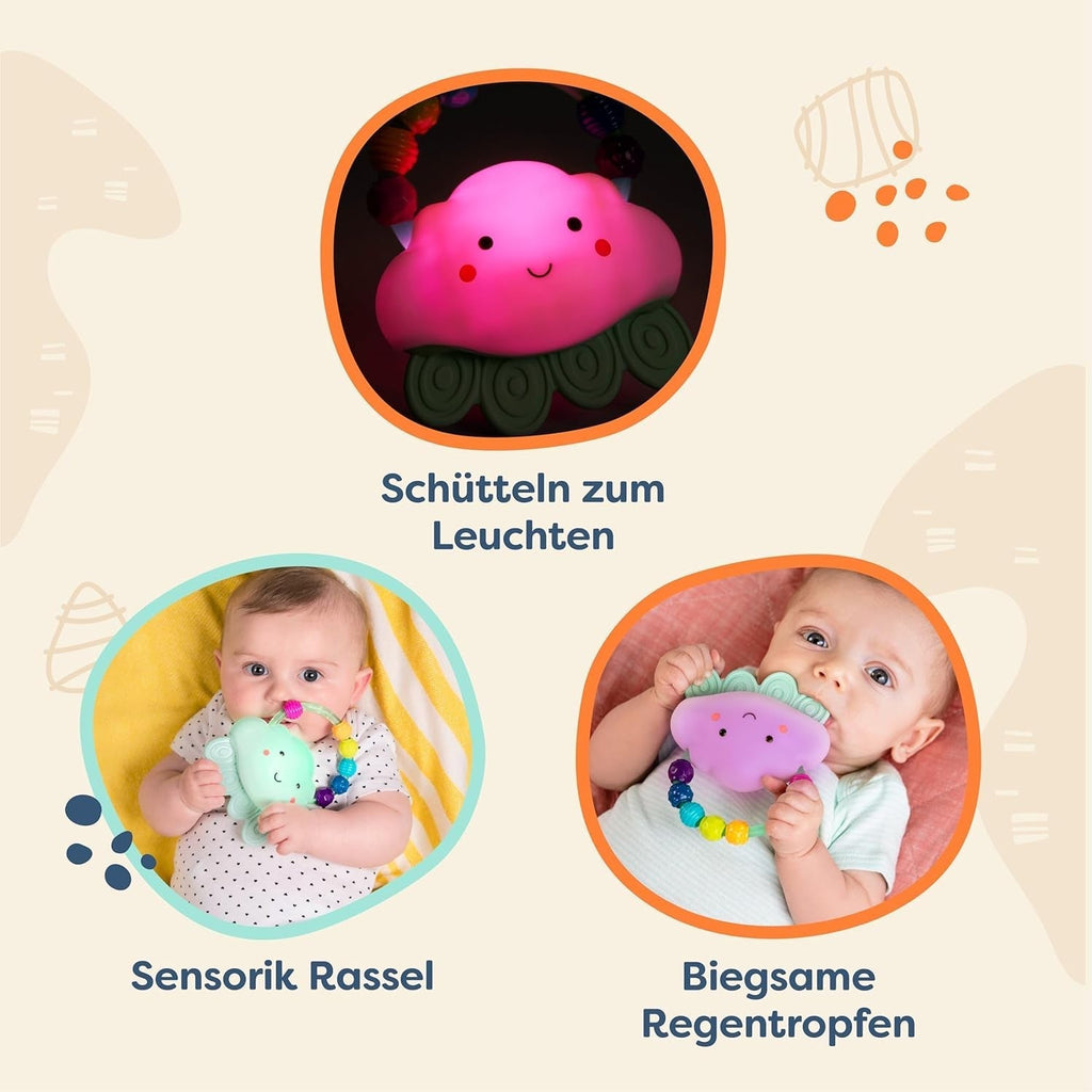 B. toys Jucărie pentru copii cu lumină colorată schimbătoare și mărgele curcubeu - Jucărie pentru copii Cloud de la 3 luni Jucarii Bebe Naty Shop