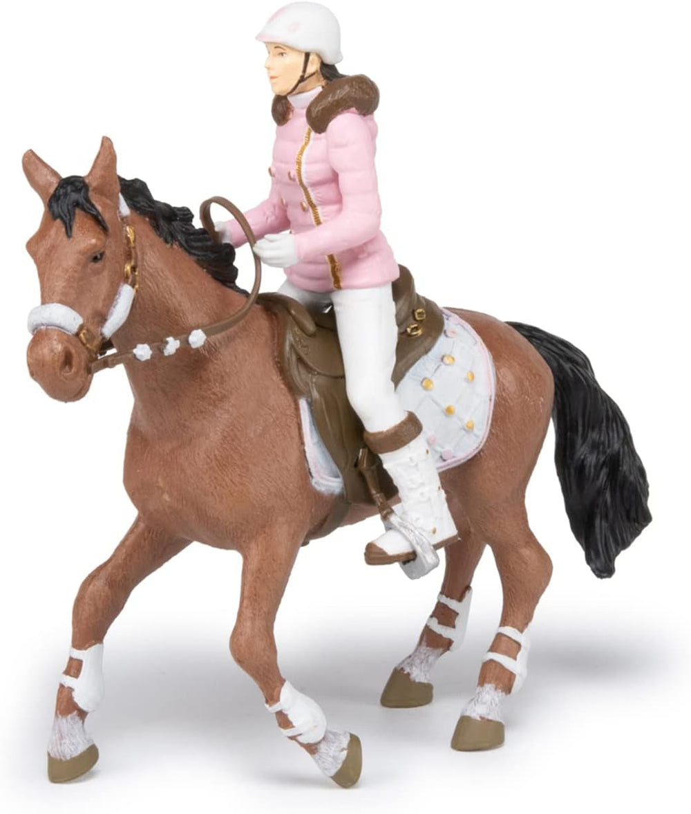 PAPO - Pferdefigur - Rider Fashion Winter, Leidenschaft fürs Reiten, Spielzeug für Kinder ab 3 Jahren. Naty Shop Actionfiguren