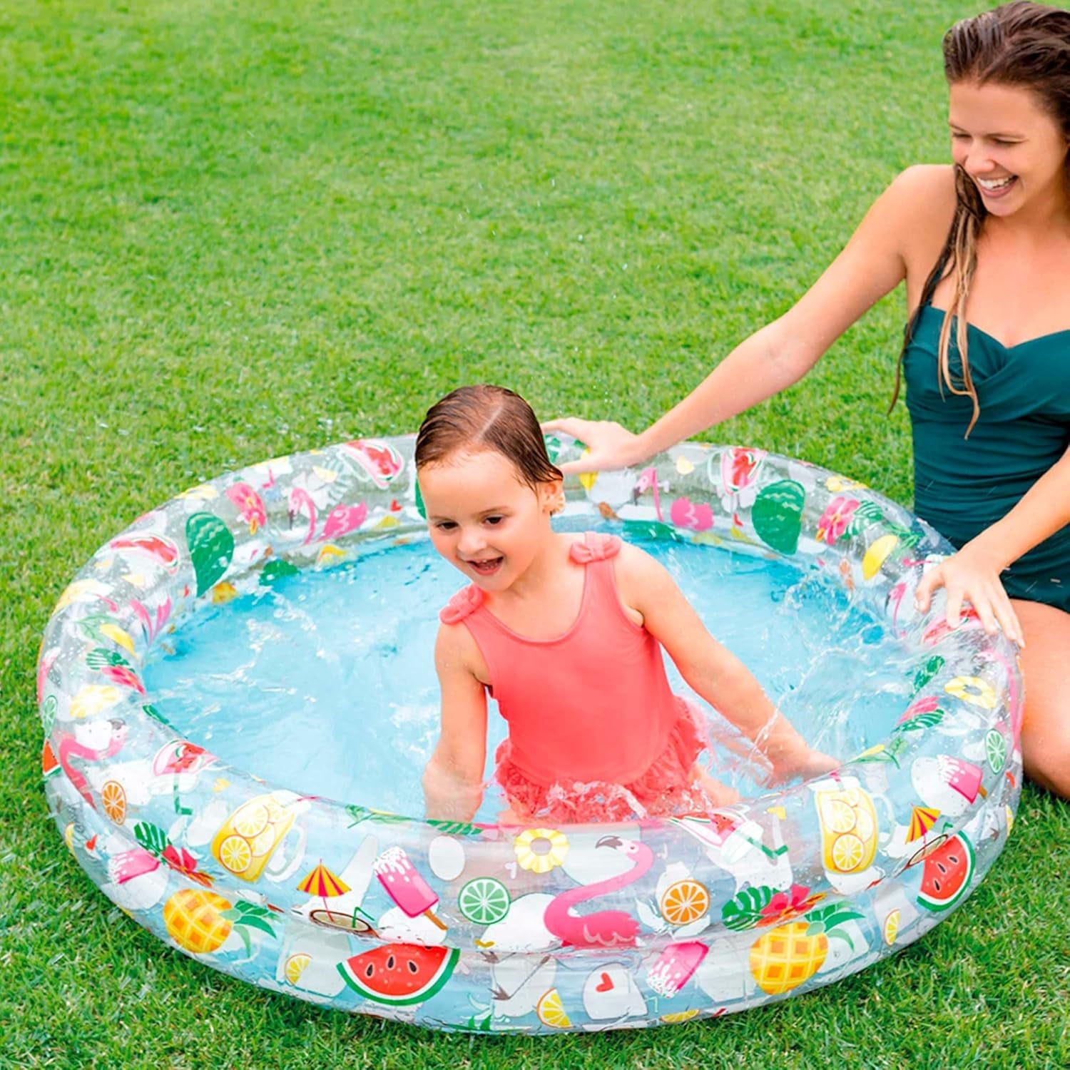 Intex 59421NP - Piscină gonflabilă Just So Fruity, vinil, multicoloră, 122x25 cm