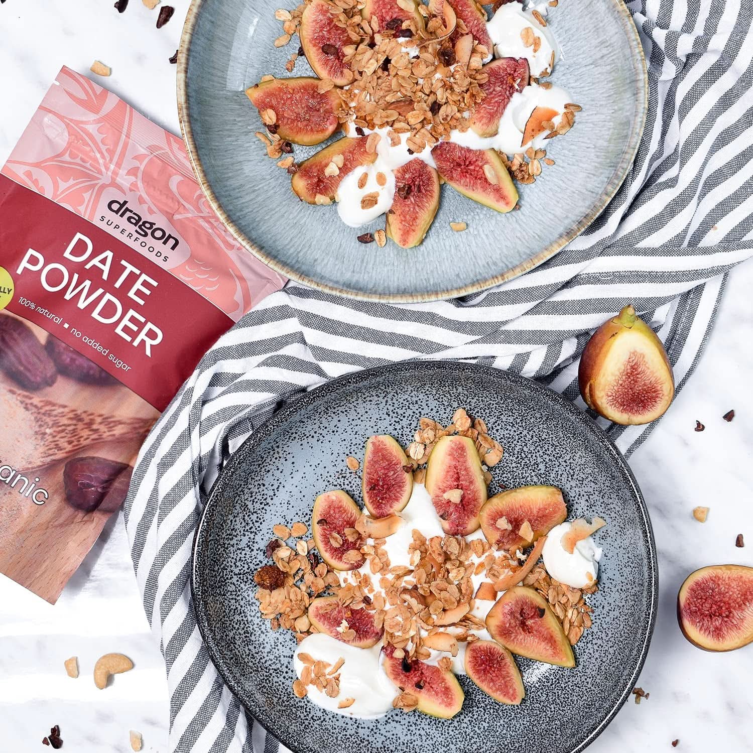 Pudră de curmale 100% organică, vegană și fără gluten, natural dulce, 6 x 250 grame Produse deshidratate Naty Shop