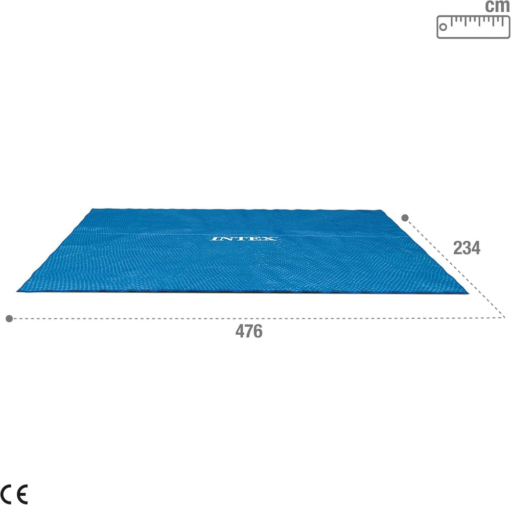 Husă solară Intex pentru saltea dreptunghiulară Ultra Frame 488 x 244 cm, grosime 160 microni, dimensiuni fabricate: 476 x 234 cm, 28029 Albastră