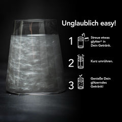 Glitzerpulver für Getränke (Silber) – Essbarer Glitzer für Getränke, 10 Gramm Glitter Naty Shop