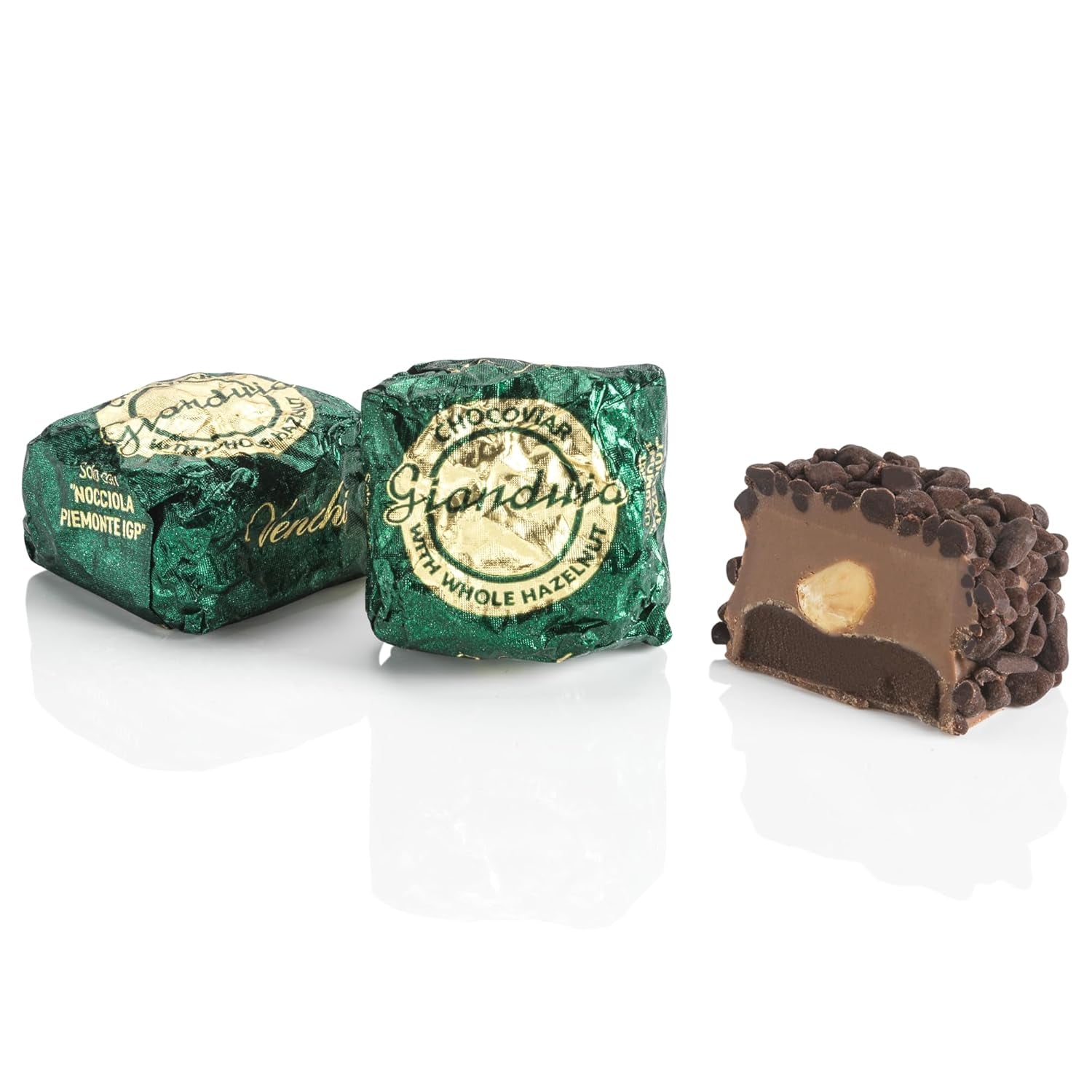 Venchi – Chocoviar Gianduia, praline la pungă de 1 kg, ciocolată Gianduia produsă exclusiv cu „alune de pădure Piemont”, fără gluten, fără coloranți artificiali și fără conservanți