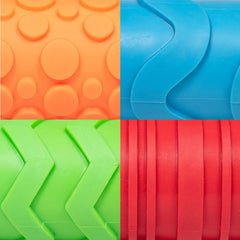 Role texturate pentru vopsea și lut - set de 4 - role de modelat texturate pentru copii - modele versatile pentru meșteșuguri și decorare