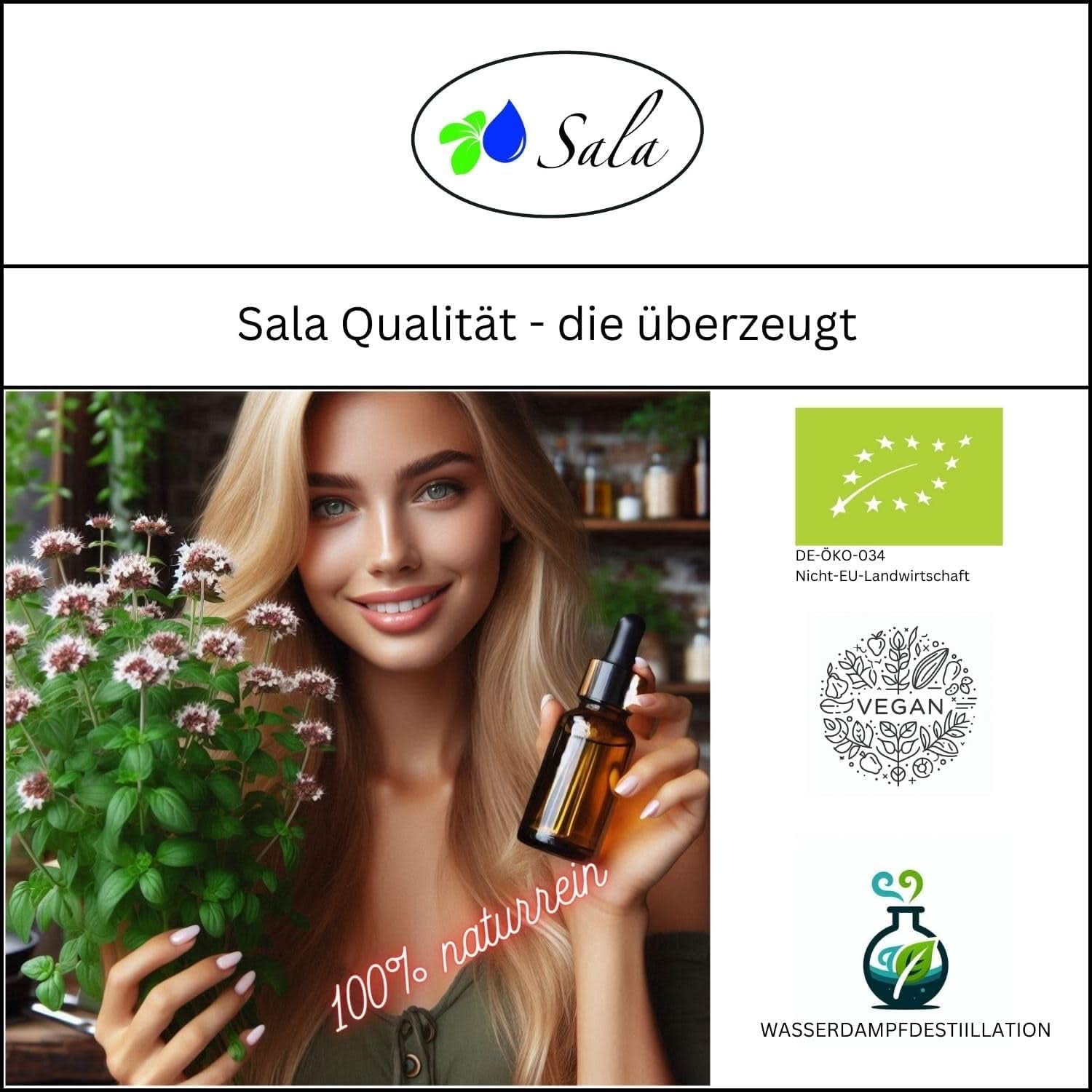 Oreganoöl Aroma Ätherisches Oreganoöl BIO – Zum Verzehr – 100 % natürlich 30 ml Arome Naty Shop