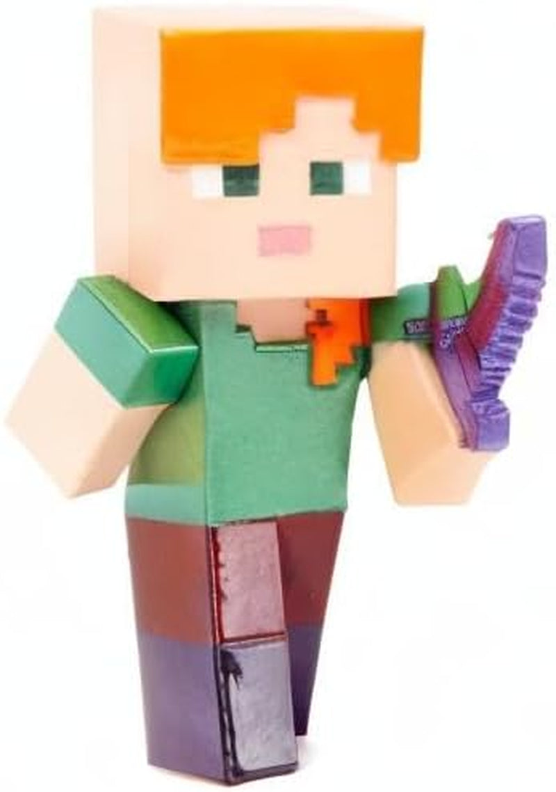 Jada Toys Minecraft-Figurenset (4-teilig) aus Metall – Minecraft Caves & Cliffs Sammelfiguren (Steve, Alex, Creeper und Warden) für Gamer und Sammler, jeweils 8+ 6 cm Actionfiguren Naty Shop