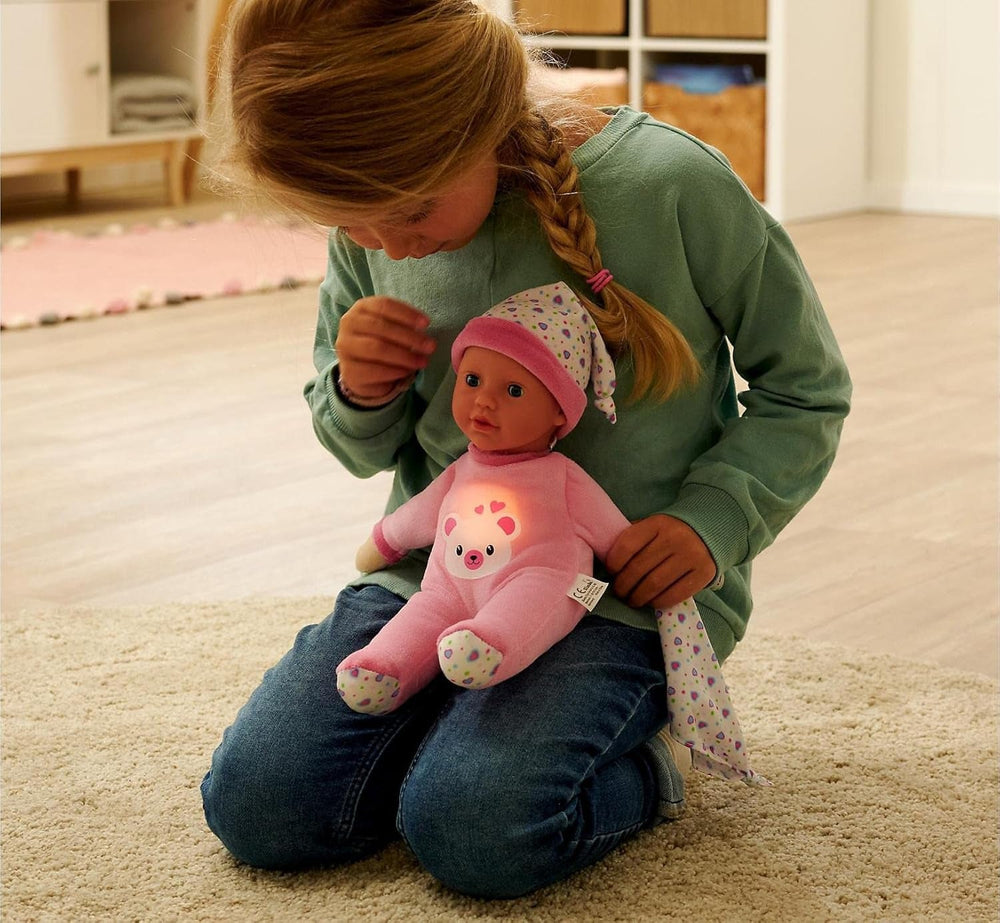 Simba Laura Nachtlicht / Weichkörperpuppe mit Licht und Melodie / 60 Sekunden Laufzeit / 30cm / Für Kinder ab 12 Monaten